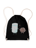 Mr. & Mrs. Panda gym tasche Milch Keks ohne Spruch in Schwarz