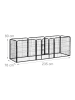 relaxdays Welpenauslauf in Schwarz - (B)78 x (H)80 x (T)235 cm