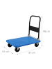 relaxdays Transportwagen in Blau - 300 kg