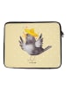 Mr. & Mrs. Panda Laptop Tasche Rabe Sombrero ohne Spruch in Gelb Pastell
