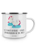 Mr. & Mrs. Panda Emaille Tasse Junggesellinnenabschied Feiern mi... in Weiß