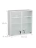 relaxdays Medizinschrank in Weiß - (B)52,5 x (H)53 x (T)15,5 cm