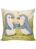 Mr. & Mrs. Panda Deko Kissen Pinguine trösten Design ohne Spruch in Weiß