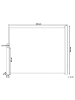 Beliani Seitenmarkise DORIO in Beige/Silber - (W) 305 x (H) 160 x (L) 9 cm