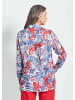 GOLDNER Kurzgröße:  Floralbedruckte Hemdbluse, Hemdkragen in rot / blau / gemustert