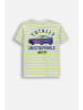 Coccodrillo Gestreiftes Baumwoll-T-Shirt in weiß