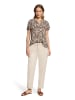 CARTOON Blusenshirt mit Rüschen in Patch Brown/Cream