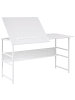 Beliani Schreibtisch ORAN in Weiß - (W) 140 x (H) 76 x (L) 60 cm