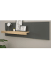 Furn.Design Wandregal grau matt, Eiche Wotan 140 cm, Aktenregal für Homeoffice und Büro