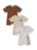 Minoti 3-er Pack Overalls & Jumpsuits NOSBABYRIB5 in Beige