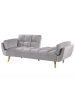Beliani Schlafsofa ASBY in Grau/Braun - (W) 218 x (H) 82 x (L) 83 cm