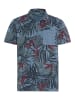 Camel Active Kurzarm Poloshirt mit Allover-Print in Dunkelblau