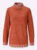Sieh an! Stehkragen-Pullover in rostrot