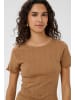 SAINT TROPEZ T-Shirt kurzarm GruSZ Fitted in Toasted Coconut
