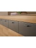 Furn.Design Sideboard in Eiche, grau matt 200 cm, große Kommode mit Soft-Close