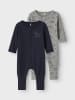 name it 2er-Pack Schlafanzug in Grey Melange