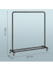 SONGMICS Kleiderständer Pataye in Schwarz - (B)110 x (H)141.5 x (T)38 cm