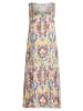 Vera Mont Sommerkleid mit V-Ausschnitt in Blue/Yellow