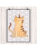 Mr. & Mrs. Panda Poster Einhorn Katze ohne Spruch in Grau Pastell