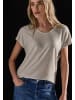 Street One 'Schimmerndes V-Neck Shirt' Beige