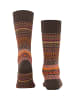 Burlington Socken Snow Isle in Dark brown