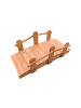 relaxdays Gartenbrücke in Orange - (B)32 x (H)25 x (T)70 cm
