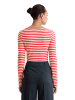 Marc O'Polo Gestreiftes Longsleeve regular in Medium Red