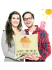 Mr. & Mrs. Panda Sofakissen Cupcake mit Spruch in Gelb Pastell