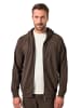 JP1880 Sweatjacke in dunkelbraun