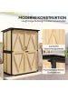 Outsunny Gartenschrank,140cm x 74cm x 173cm,natur