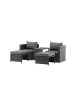 ebuy24 Lounge-Set Quad 5-teilig Schwarz 42 x 63 cm