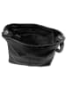 Toscanto Leder Schultertasche, Umhängetasche Toscanto Tasche schwarz ca. 29cm