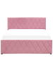 Beliani Doppelbett ROCHEFORT in Rosa - (W) 150 x (H) 99 x (L) 214 cm