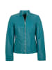 JILANI Lederjacke Lammnappa in Ozeanblau