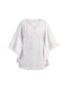 VIRITA Women Poncho in Weiss Pink