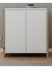 Furn.Design Kommode weiß, Eiche Artisan 80 x 88 cm, Anrichte 2-türig