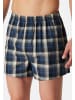 Schiesser Boxershorts Web in Blau / grau / dunkelblau