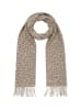 Faera Schal mit Leopardenmuster und Fransen weich in Natur