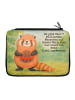 Mr. & Mrs. Panda Federtasche Roter Panda Design mit Spruch in Weiß