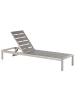 Beliani Gartenliege NARDO in Grau/Silber - (W) 64 x (H) 29 x (L) 198 cm