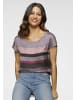 Laura Scott Shirtbluse in mauve-gestreift
