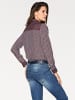 Heine Druckbluse in bordeaux-grau