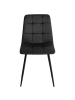 Beliani 4er-Set Esszimmerstuhl POWELL in Schwarz