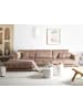 Beliani Ecksofa LOFOTEN in Braun/Schwarz - (W) 350 x (H) 86 x (L) 187 cm