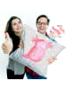 Mr. & Mrs. Panda Kissen 40x40 Axolotl Glücklich ohne Spruch in Grau Pastell