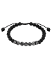 True Rebels Armband aus Edelstahl mit Achat in gunmetal