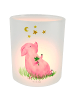 Mr. & Mrs. Panda Glas Windlicht Schwein Glück ohne Spruch in Transparent