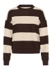 Kaffe Sweatshirt KAcomo Oversize fit in Seal Brown/Turtledove Stripe