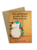 Mr. & Mrs. Panda Klappkarte Einhorn Fitness Design mit Spruch in Weiß