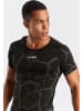 Leif Nelson Herren Seamless Sport T-Shirt Fitness Top in schwarz